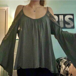 Anthropologie Vintage Havana boho cold shoulder ls S